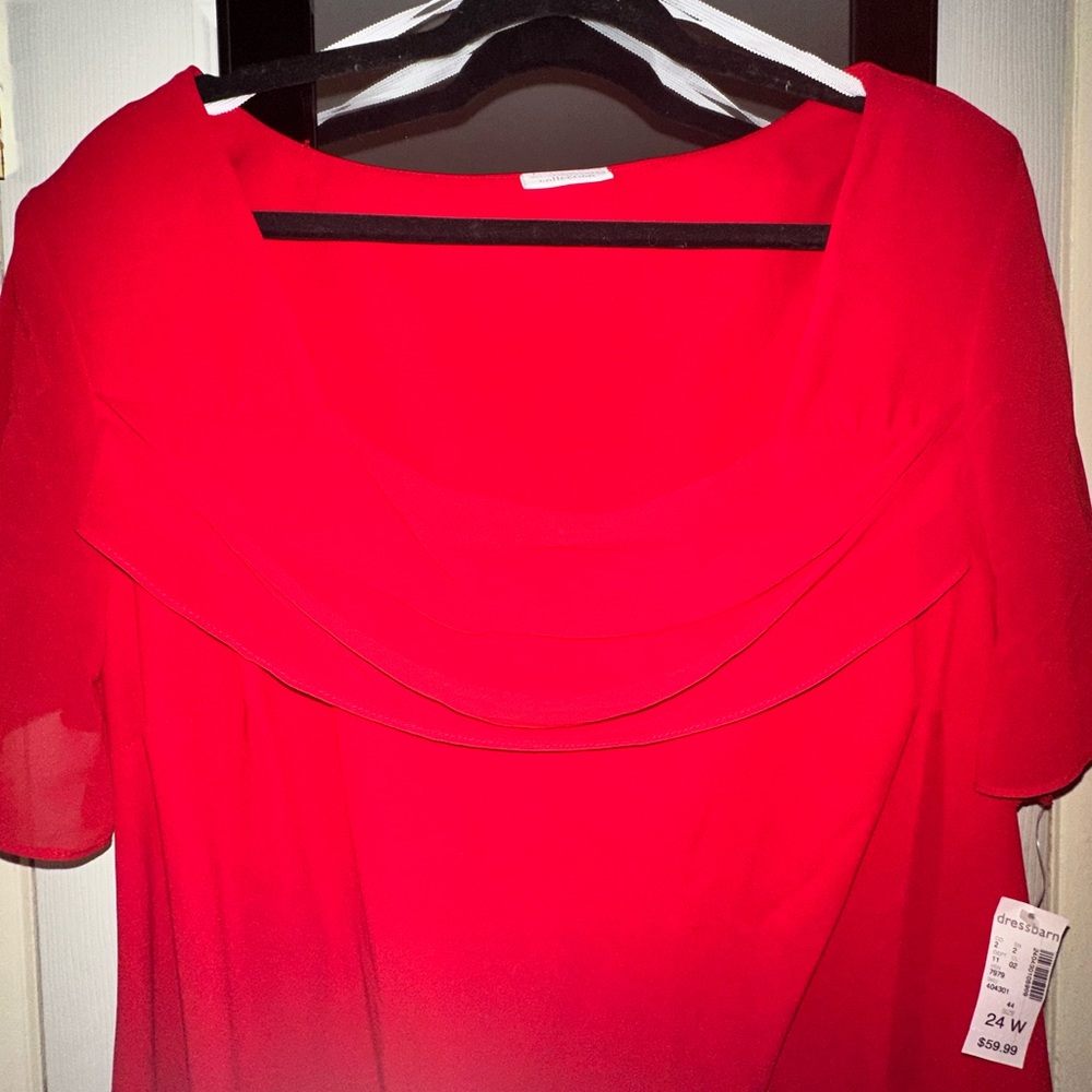 Dress barn red dress 24w